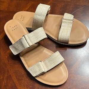 A New Day Tan Slide Sandals